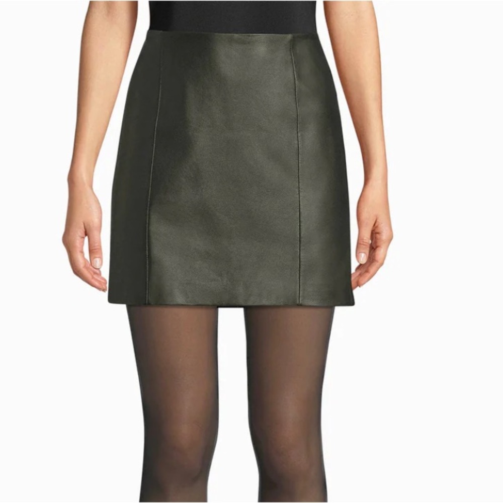 LAMB SKIN LEATHER ARTELIER NICOLE MILLER MINI SKIRT SIZE 4